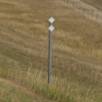 North Dakota w bollard