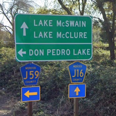 California county rd sign