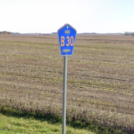 Iowa county rd sign