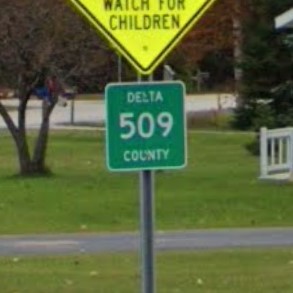 Michigan county rd sign