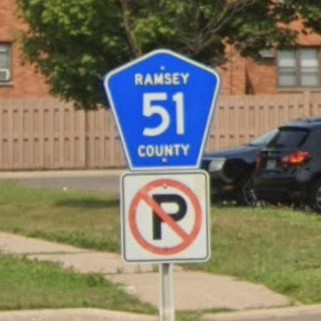 Minnesota county rd sign