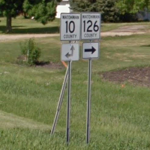 Minnesota county rd sign