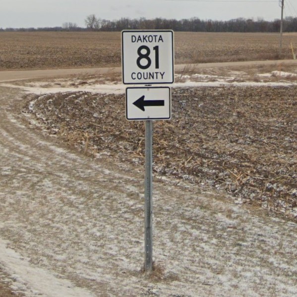 Minnesota county rd sign