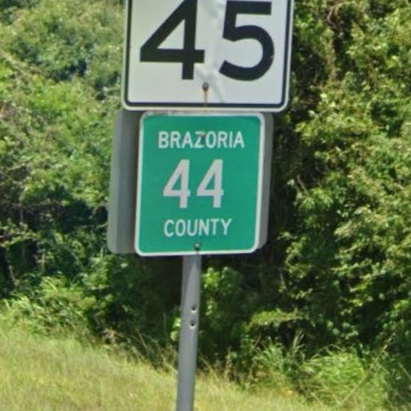 Texas county rd sign