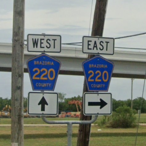 Texas county rd sign
