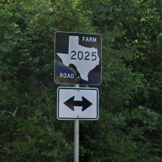 Texas county rd sign