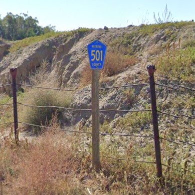 Wyoming county rd sign