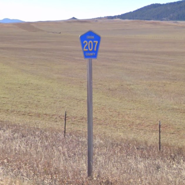 Wyoming county rd sign
