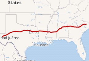 Interstate 20 map