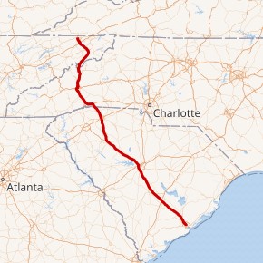 Interstate 26 map