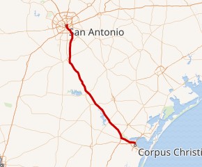 Interstate 37 map