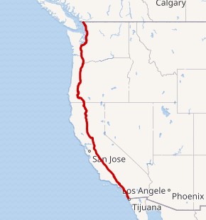 Interstate 5 map