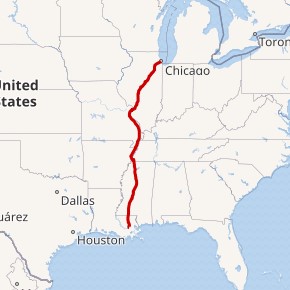 Interstate 55 map