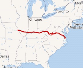 Interstate 64 map