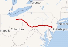 Interstate 76b map