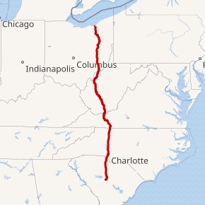 Interstate 77 map