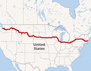 Interstate 90 map