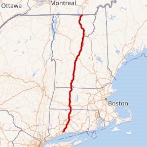 Interstate 91 map