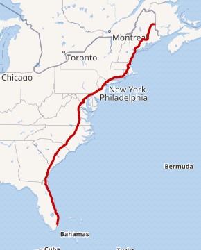 Interstate 95 map