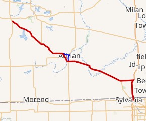 US Hwy 223 map