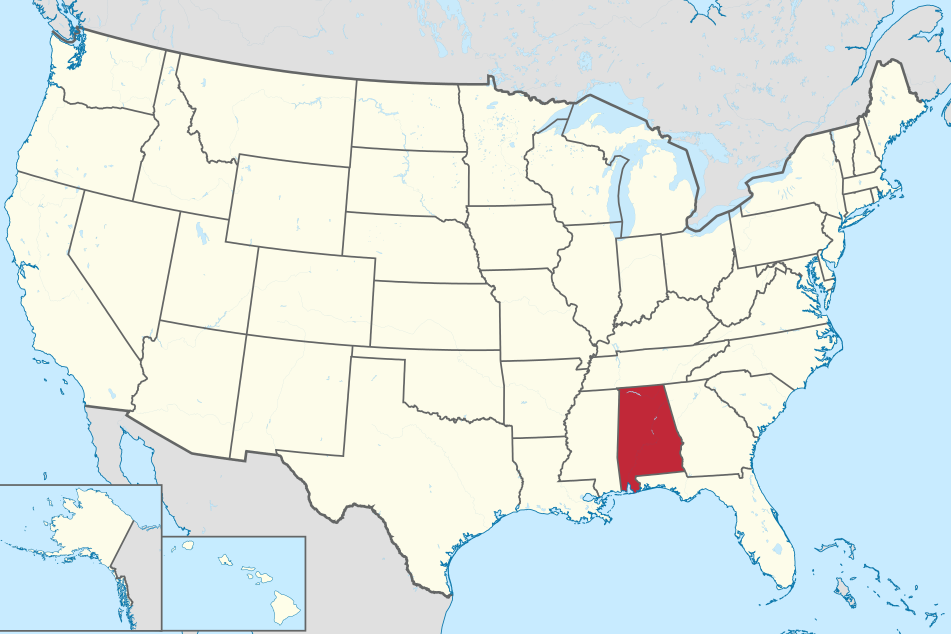 Map of Alabama