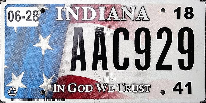 Indiana br plate