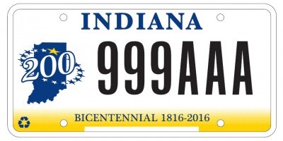 Indiana yb plate