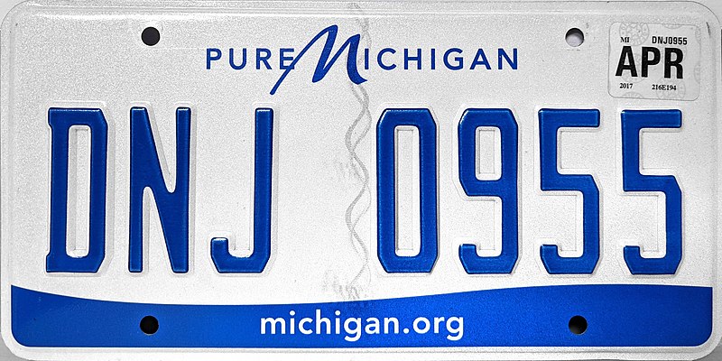 Michigan b plate