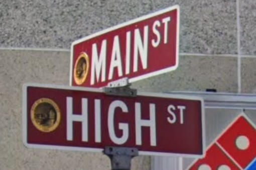 Woonsocket, RI street sign