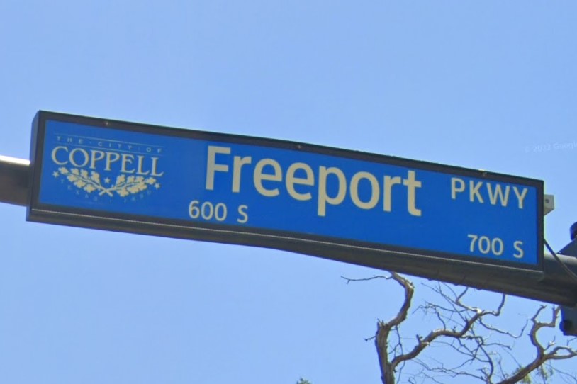 Coppell, TX street sign