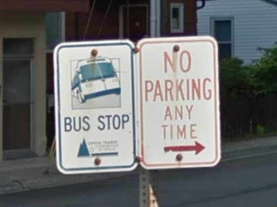 Juneau, Alaska bus sign