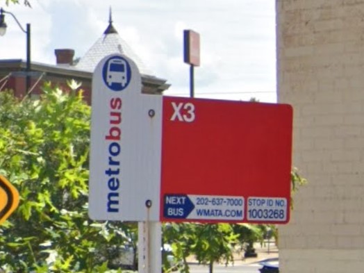 Washington, DC bus sign