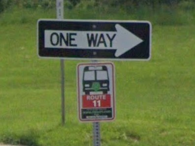 Cedar Rapids, Iowa bus sign