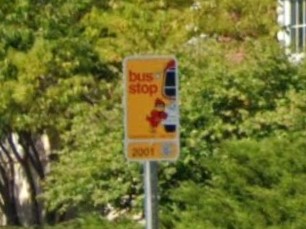 Ames, Iowa bus sign
