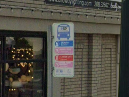 Boise, Idaho bus sign