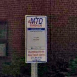 Champaign, Illinois bus sign