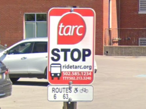 Louisville, Kentucky bus sign