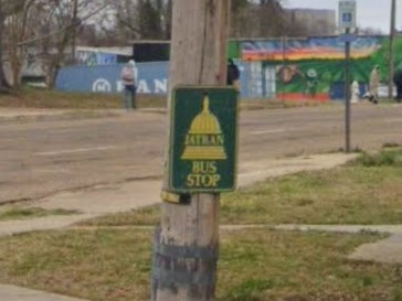 Jackson, Mississippi bus sign