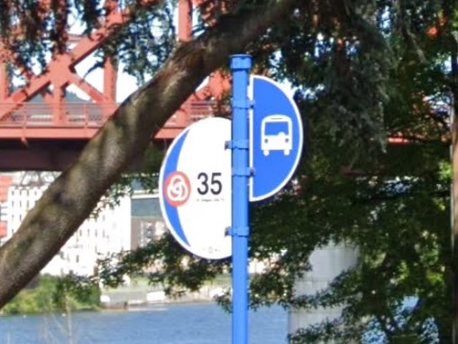 Portland, Oregon bus sign