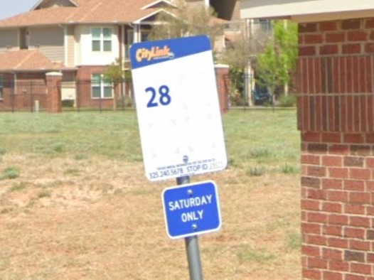 Abilene, Texas bus sign