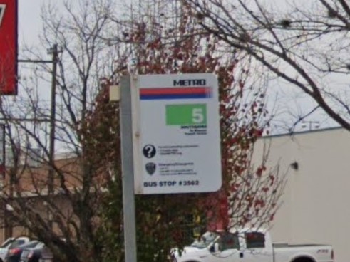 Houston, Texas bus sign