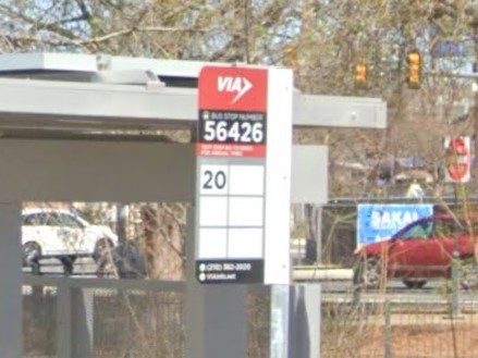 San Antonio, Texas bus sign
