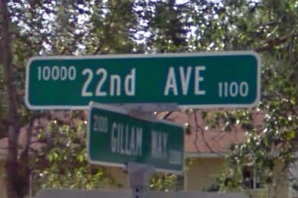 Fairbanks suburb street sign