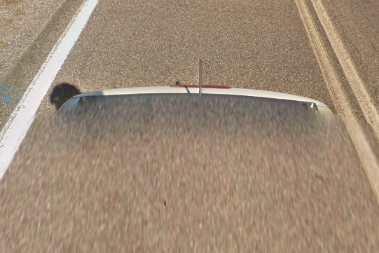 White car, small antenna