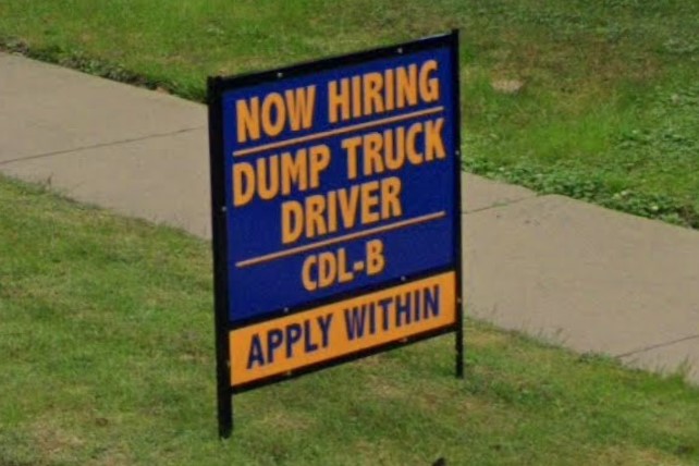 blue and gold signs