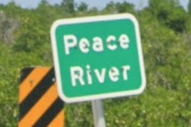 River crossing sign