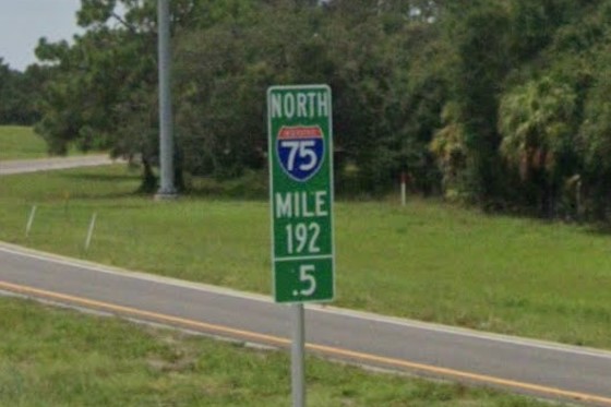 I-75 mile marker