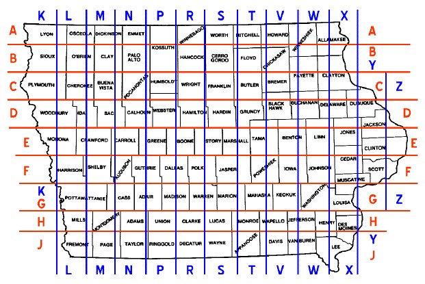 County road grid pattern