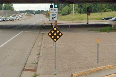 Black diamond warning sign
