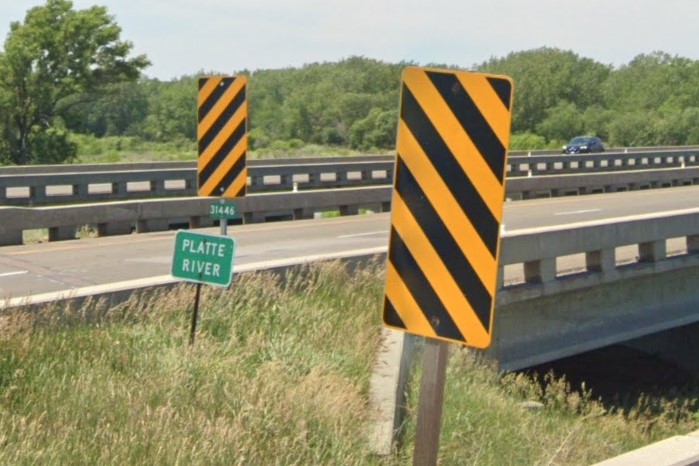 Warning stripes with yellow border